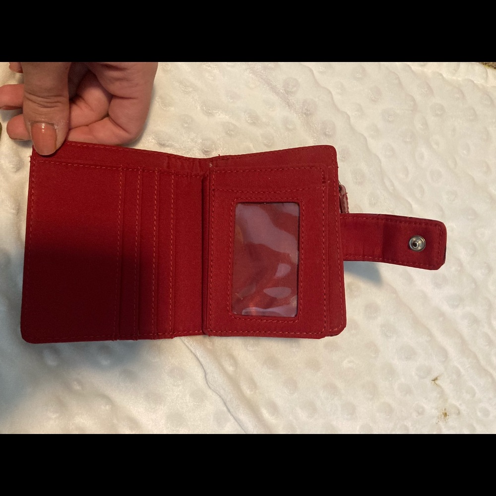 Red leather wallet - Picture 3 of 3